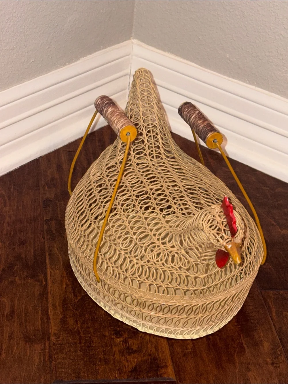 Woven Rattan Chicken Basket - Natural